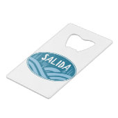 Salida Colorado buitenshuis Creditkaart Flessenopener (Voorkant Gekanteld)