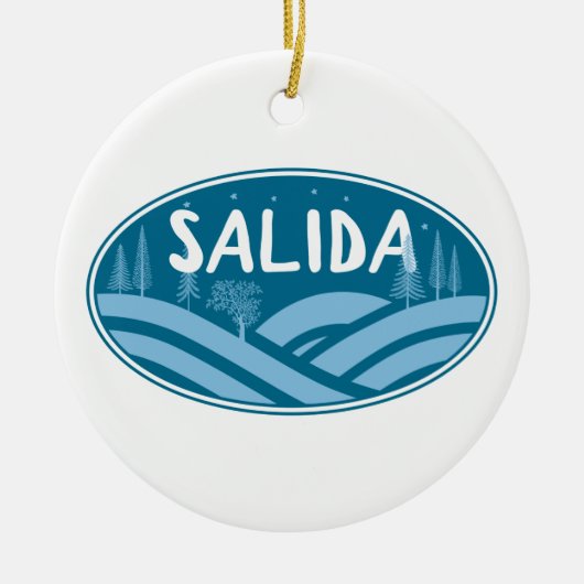 Salida Colorado buitenshuis Keramisch Ornament (Voorkant)