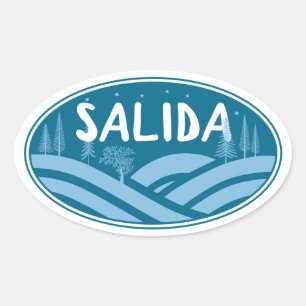 Salida Colorado buitenshuis Ovale Sticker