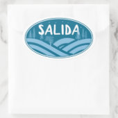 Salida Colorado buitenshuis Ovale Sticker (Tas)