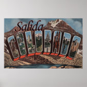 Salida, Colorado - grote letterscènes Poster (Voorkant)