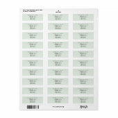 Salie Bewaar De Datum Aangepaste Naam Retouradres Etiket (Full Sheet)