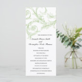 Salie Bloemen Trouwprogramma Programmakaart (Staand voorkant)