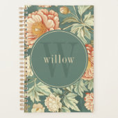 salie bloemschikker William Morris Monogram Planner (Voorkant)