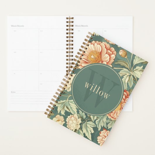  salie bloemschikker William Morris Monogram Planner (Display)