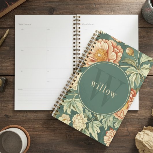 salie bloemschikker William Morris Monogram Planner