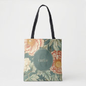  salie bloemschikker William Morris Monogram Tote Bag (Voorkant)