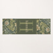  salie bloemschikker William Morris Monogram Yogamat (Achterkant (horizontaal))