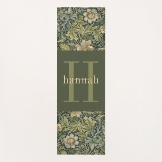  salie bloemschikker William Morris Monogram Yogamat (Voorkant)