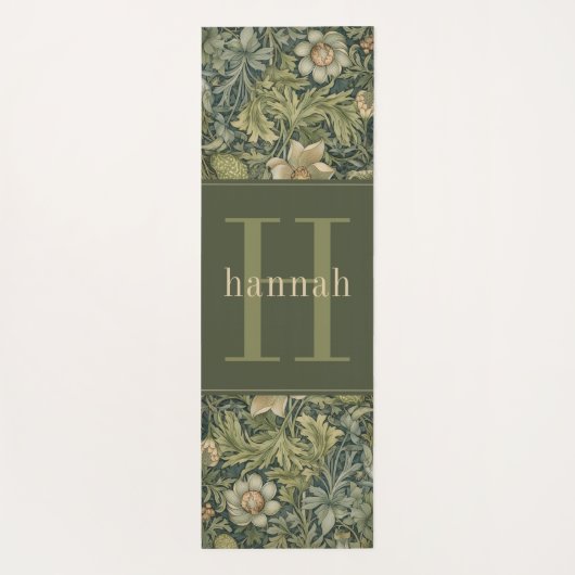  salie bloemschikker William Morris Monogram Yogamat (Achterkant)