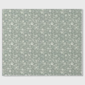 Salie  Bloemvogel Print Wrapping Paper Cadeaupapier (Vlak)