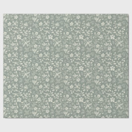 Salie  Bloemvogel Print Wrapping Paper Cadeaupapier