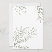 Salie Boho Bloemen Brunch Bruidsfeest Uitnodiging (Achterkant)