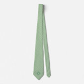 Salie Botanisch Geïnspireerde Monogram Stropdas (Voorkant)