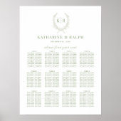 Salie Botanische Kam Monogram Zitting Grafiek Poster (Voorkant)