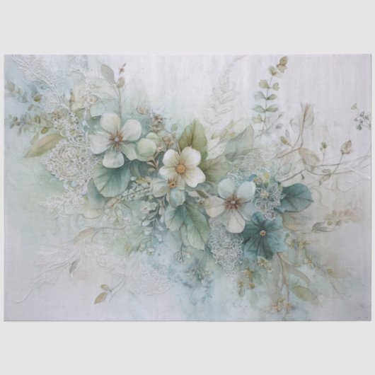 Salie Botanische Papiercollage Voor Decoupage Tissuepapier (Voorkant)