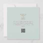 Salie Collage Foto Bruiloft QR Code Save the Date Kaart (Achterkant)