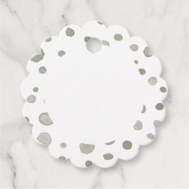 Salie Confetti Aquarel Stippen Favor Tags Bedankjes Labels
