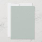 Salie Eenvoudige Moderne Chic Script Trouwkaart Bedankkaart (Achterkant)