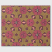 Salie en bordeauxrood kerstinpakpapier cadeaupapier (Vlak)