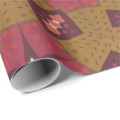 Salie en bordeauxrood kerstinpakpapier cadeaupapier (Rol Hoek)