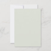 Salie en Goud Baby shower Klein Dank u Bedankkaart (Achterkant)