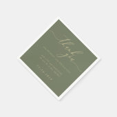 Salie en Goud Formele Minimalistische Decoratie Br Servet (Hoek)