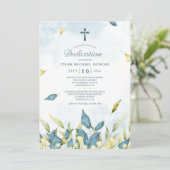 Salie en Gouden Bladeren Inwijdingsuitnodiging Kaart (Staand voorkant)