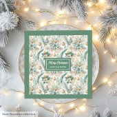 Salie en gouden servetten Elegante kerstbloem