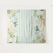 Salie- en ivoor bloemen achtergrond | Fotohokje Wandkleed (Voorkant (horizontaal))