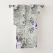 Salie en Lavendel Bloemen Badkamer Handdoek Set (Insitu)