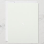 Salie- en olijfgeruite briefpapier (Achterkant)