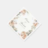  salie en perzik tuin bloemenbruiloft servet (Hoek)