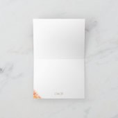 Salie en Roze Bloemige Bedankkaart (Binnen)