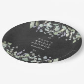 Salie- en Sering Bloemenaartbord Bruidsdiner  Papieren Bordje (Gekanteld)