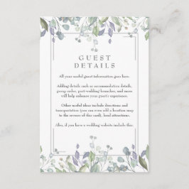 Salie- en Sering Bloemige Gastinformatie Details Informatiekaartje