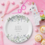 Salie- en Sering Bloemrijke Bruidsshowers Papieren Bordje (Feest)