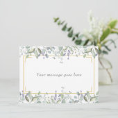 Salie en Sering Weide Uw Berichtkaart Bedankkaart (Staand voorkant)