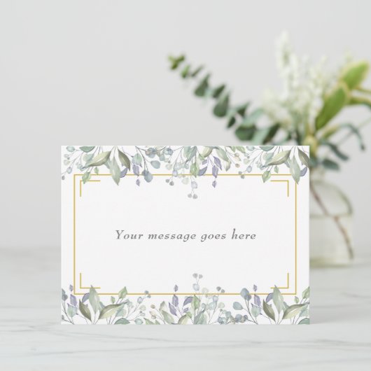 Salie en Sering Weide Uw Berichtkaart Bedankkaart (Staand voorkant)