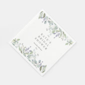 Salie- en Seringwaterverf Bloem Bruiloft Feest Servet (Hoek)