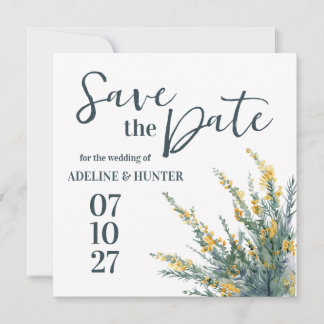 Salie en Wilde Bloem Bewaar de Datum Save The Date