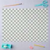 Salie en wit geruit decoupage  tissuepapier (Craft)