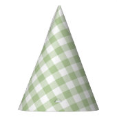 Salie en Witte Buffalo Plaid Gingham Feesthoedjes (Links)