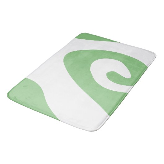 Salie en Witte Draai Golf Badmat (Gekanteld)