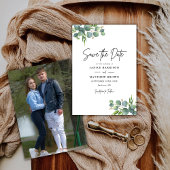 Salie Eucalyptus Bos Foto Bruiloft Save The Date