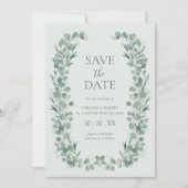 Salie Eucalyptus Foto Bewaar de datum Save The Date (Voorkant)