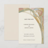 Salie Floral Nouveau Bewaar de Datum Save The Date (Voorkant / Achterkant)