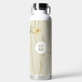 Salie Gele Wilde Bloem Waterfles (Voorkant)