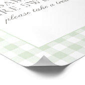 Salie Gingham Baby Shower Baby's zijn Lief Bord Poster (Hoek)