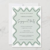 Salie Golfachtige Rand Feestelijke Uitnodiging voo (Voorkant)